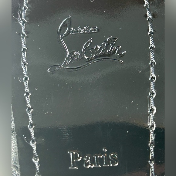 New! CHRISTIAN LOUBOUTIN MAFALDINA ZEPPA WEDGE SANDAL SPIKES BLACK LEATHER SZ 38 - Picture 15 of 15